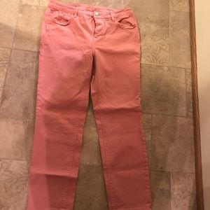 Curve appeal minimalist peach colored jeans/ size 10